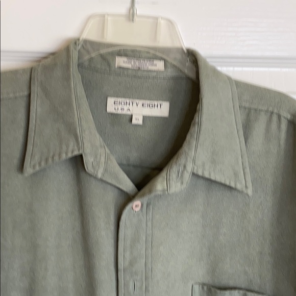 Olive green button down - Picture 2 of 4
